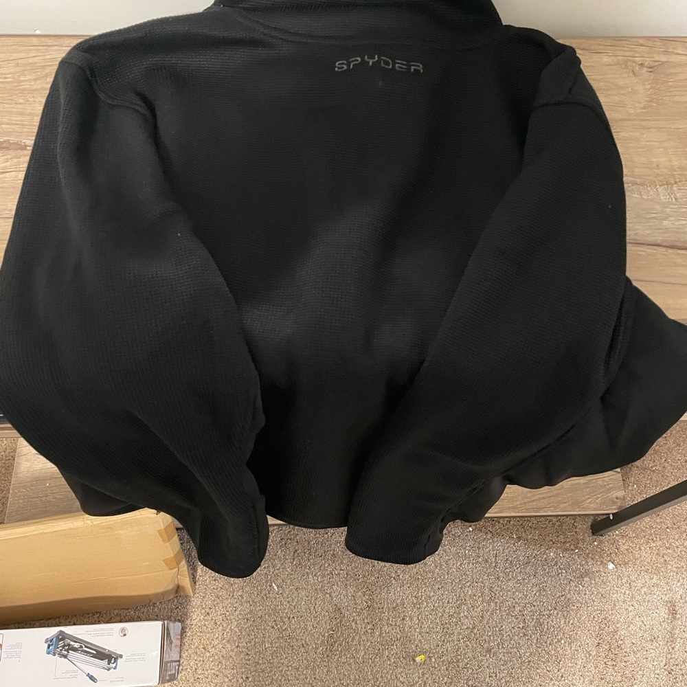 Mens Spyder Medium Black Zip Up Jacket